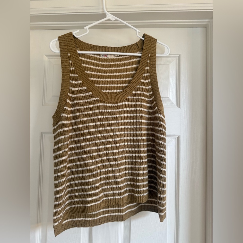 Faherty Striped Linen Blend Sweater